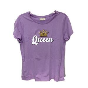 Queen Graphic Bobbie Brooks Womens T-shirt Purple Couples Tee Shirts Size XL